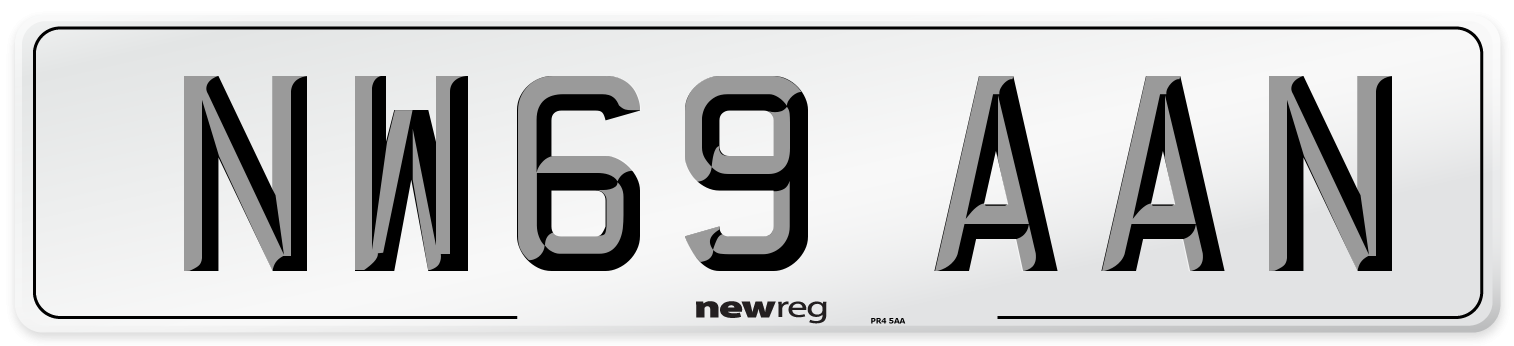 NW69 AAN Number Plate from New Reg